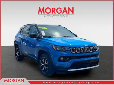 2025 Jeep Compass Limited in Blue — front three-quarter view
