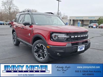 2026 Ford Bronco Sport Outer Banks in Ruby Red Metallic — front three-quarter view