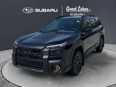 2026 Subaru OUTBACK Wilderness in Crystal Black Silica — front three-quarter view