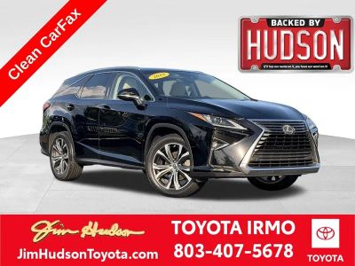 2019 Lexus RX 350L in Obsidian — front three-quarter view