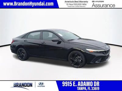 2026 Hyundai ELANTRA SEL Sport in Black — front three-quarter view