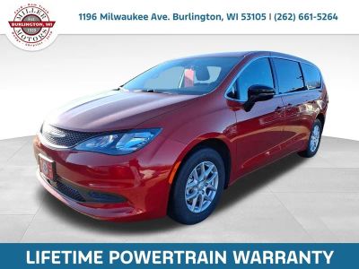 2026 Chrysler Voyager VOYAGER LX in Red Hot Pearl-Coat Exterior Paint — front three-quarter view