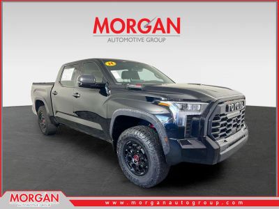 2024 Toyota Tundra TRD Pro in Midnight Black Metallic — front three-quarter view