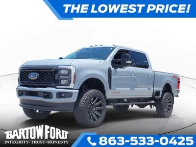 2024 Ford F-350SD Lariat 6.7 HIGH OUTPUT DIESEL in Glacier Gray Metallic Tricoat — front three-quarter view