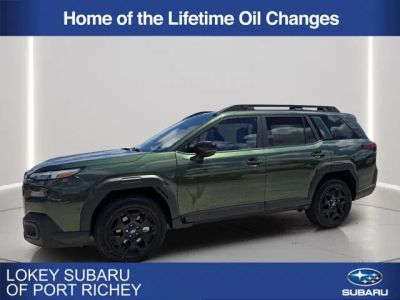 2026 Subaru Outback Limited in Deep Emerald Green Pearl — front three-quarter view