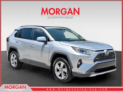 2020 Toyota RAV4 Hybrid Limited in Silver Sky Metallic — front three-quarter view