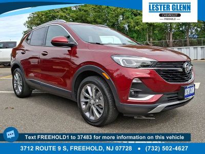 2023 Buick Encore GX Essence in Cinnabar Metallic — front three-quarter view