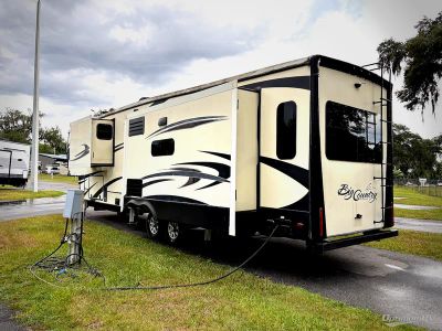 2018 Heartland Big Country — rear three-quarter view