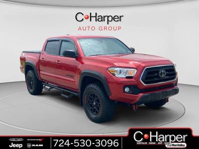 2023 Toyota Tacoma SR5 V6 in Barcelona Red Metallic — front three-quarter view