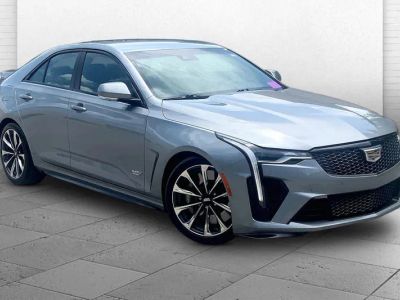 2024 Cadillac CT4-V V-Series Blackwing in Argent Silver Metallic — front three-quarter view