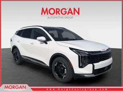 2026 Kia Sportage EX in Glacial White Pearl — front three-quarter view