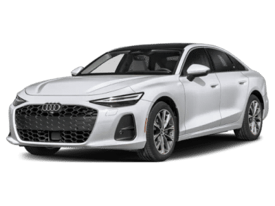2026 Audi A6 Sedan Prestige in Glacier White Metallic — front three-quarter view