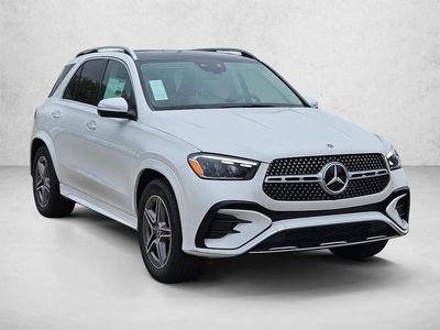 2026 Mercedes-Benz GLE 350 GLE 350 SUV in MANUFAKTUR Moonlight White — front three-quarter view