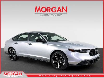 2026 Honda Accord Hybrid Sport in Solar Silver Metallic — front three-quarter view