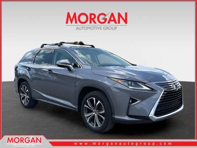 2018 Lexus RX 350L in Nebula Gray Pearl — front three-quarter view
