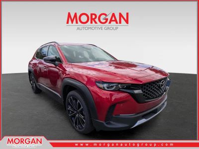 2026 Mazda CX-50 2.5 Turbo Premium Plus in Soul Red Crystal Metallic — front three-quarter view
