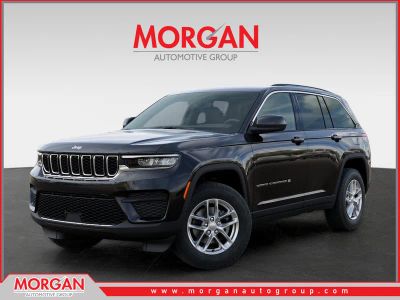 2026 Jeep Grand Cherokee Laredo in Black — front three-quarter view