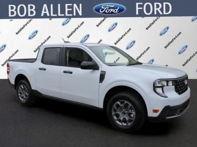 2026 Ford Maverick XLT in White Metallic — front three-quarter view