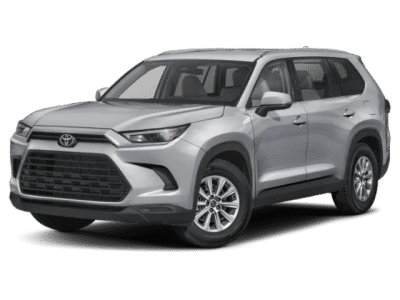 2026 Toyota Grand Highlander XLE in Silver — front three-quarter view