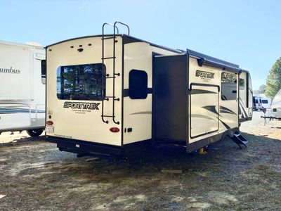 2021 Venture RV SportTrek Touring 343VIK — rear three-quarter view