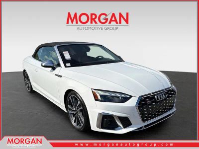 2023 Audi S5 3.0T Premium Plus in White — front three-quarter view