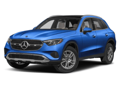 2026 Mercedes-Benz GLC 300 in Starling Blue Metallic — front three-quarter view