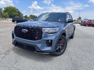 2026 Ford Explorer ST in Vapor Blue — front three-quarter view