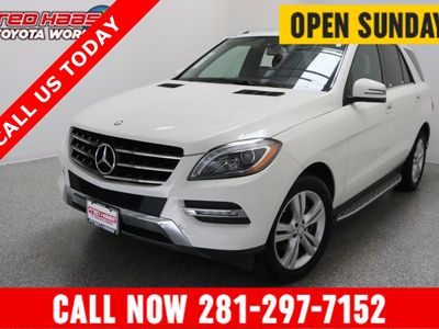 2013 Mercedes-Benz M-Class AWD ML 350 3.5L in Arctic White — front three-quarter view