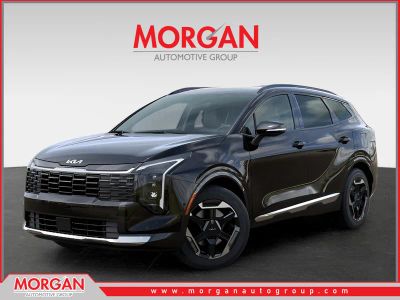 2026 Kia Sportage SX in Ebony Black — front three-quarter view