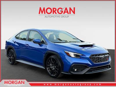 2026 Subaru WRX Limited in WR Blue Pearl — front three-quarter view