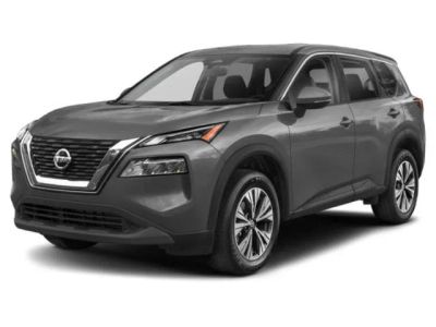 2021 Nissan Rogue SV in Caspian Blue Metallic — front three-quarter view