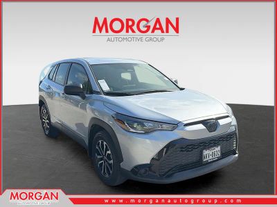 2025 Toyota Corolla Cross Hybrid S in Silver — front three-quarter view