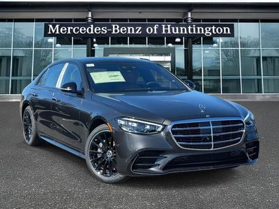 2026 Mercedes-Benz S-Class S 580e in Graphite Grey Metallic — front three-quarter view