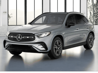 2026 Mercedes-Benz GLC 300 in Cirrus Silver Metallic — front three-quarter view