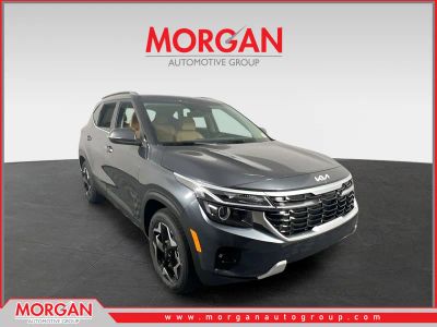 2026 Kia Seltos EX in Gravity Gray — front three-quarter view