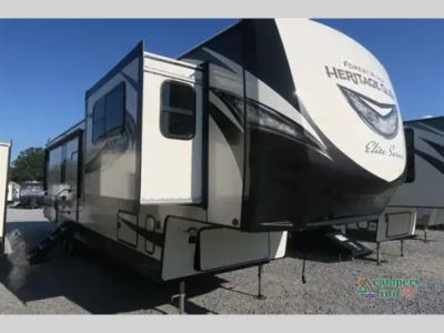 2020 Forest River RV Wildwood Heritage Glen Elite Series — front three-quarter view