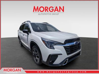 2026 Subaru Ascent Touring in Crystal White Pearl — front three-quarter view