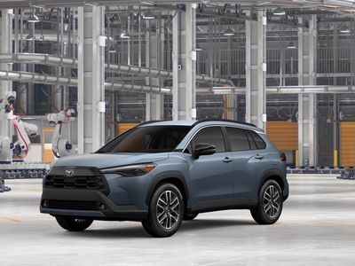 2026 Toyota Corolla Cross XLE in Celestite — front three-quarter view