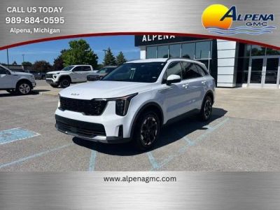 2024 Kia Sorento S in White — front three-quarter view