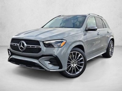2026 Mercedes-Benz GLE 450 GLE 450 4MATIC &reg; SUV in MANUFAKTUR Alpine Gray — front three-quarter view