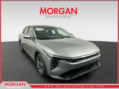 2026 Kia K4 LXS in Steel Gray — front three-quarter view