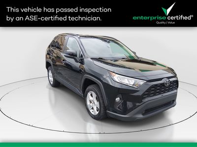 2021 Toyota RAV4 XLE AWD — front three-quarter view
