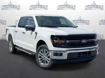 2026 Ford F-150 XLT in White — front three-quarter view