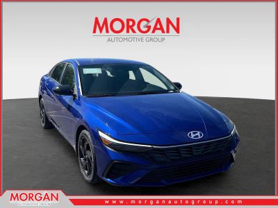 2026 Hyundai ELANTRA SEL Sport in Intense Blue — front three-quarter view