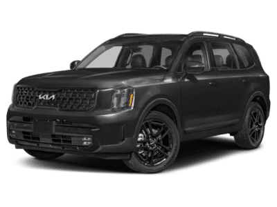 2025 Kia Telluride SX-Prestige X-Line in Black — front three-quarter view