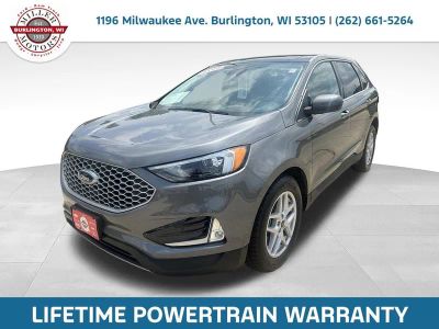 2024 Ford Edge SEL in Gray Metallic — front three-quarter view