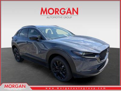 2026 Mazda CX-30 2.5 Turbo Premium Plus in Polymetal Gray Metallic — front three-quarter view