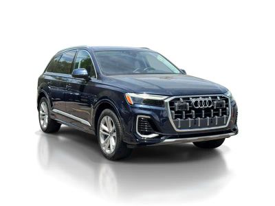 2025 Audi Q7 Premium Plus 55 TFSI quattro in Blue — front three-quarter view