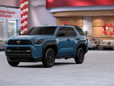2026 Toyota 4Runner SR5 in Heritage Blue — front three-quarter view