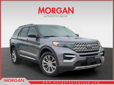 2022 Ford Explorer Limited in Gray Metallic — front three-quarter view